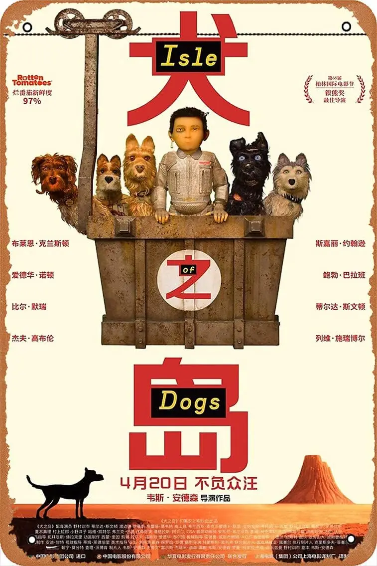 Metal Sign - Isle of Dogs Tin Poster 12 X 8 Inches sign sign sign