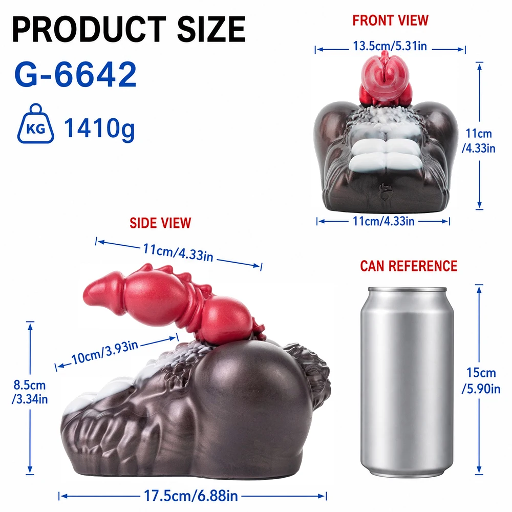 Fantasy Orc Big Dick Toy with Knot Male Stroker Soft Silicone Monster Muscle Body Dildo Anal Plug Sex Toys for Women Men Gay view 6