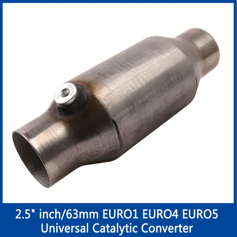 Universal Catalytic Converter Euro 1 Euro 4 Euro 5 2.5" Inch 63mm 400 Cells Car Exhaust Catalyst Catalytic Converter Universal