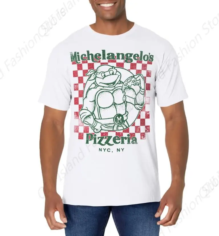 Teenage Mutant Ninja Turtles Mikeys Yummy Pizza Short Sleeve T-Shirt