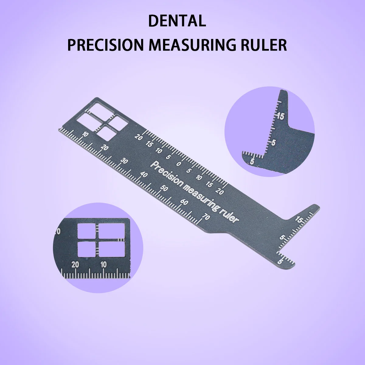 1Pc Dental Precision Measuring Ruler Aluminum Medical Tool Span Measure Scale Endodontic Tool Dentisty Photography Gap Gauge