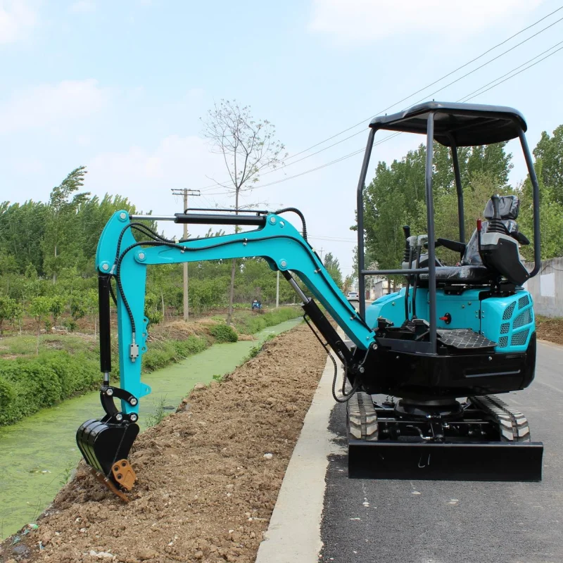 FREE SHIPPING!! CE EPA Mini Digger 1Ton 1.23Ton 1.5Ton Cheap Price Excavator Farm Crawler Mini Excavator