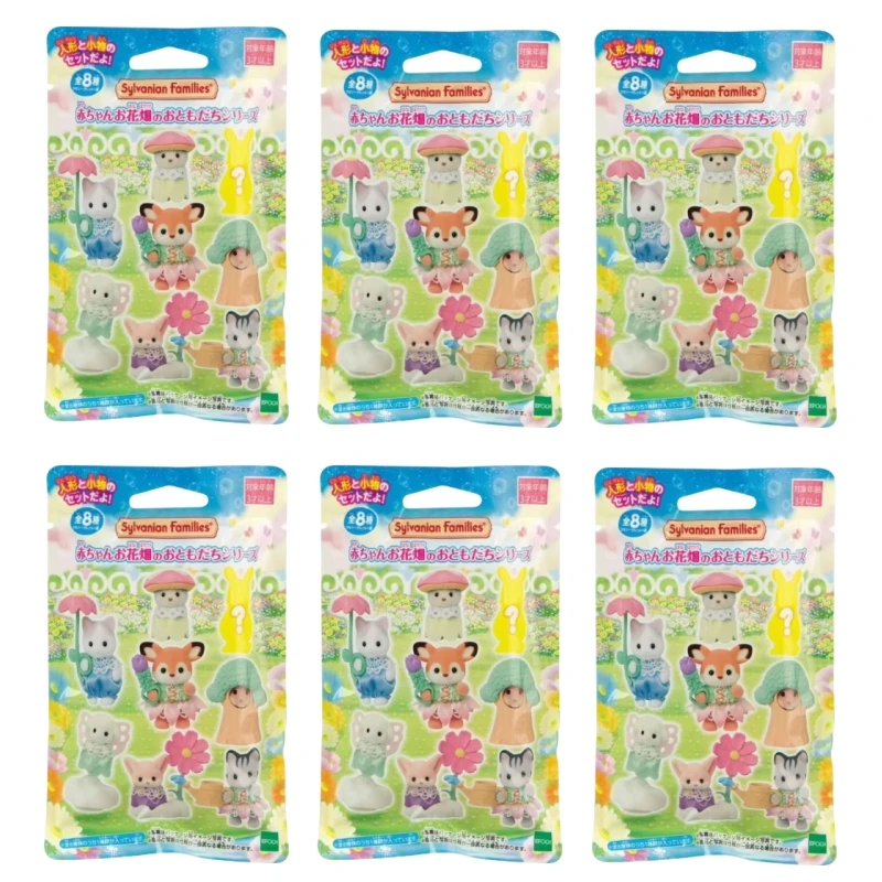 Japan SYLVANIAN FAMILIES Garden Series Bag Cake Forest Dress Up Doll Anime Figrues Ornaments Flocking Toy Kids Christmas Gift