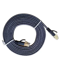 Cat 7 Ethernet Cable Flat UTP Wire With Braid RJ45 Lan Line Cat7 Network Cables 10Gbps 600Mhz for Modem Router 1m 2m 5m 10m