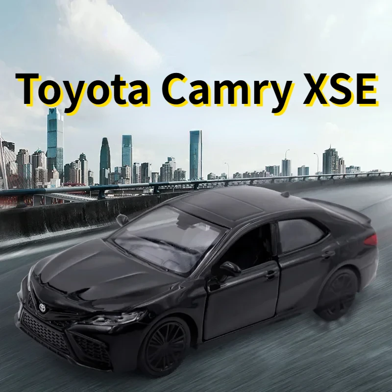 

1/36 New Camry XSE Toy Car Model Pull Back Doors Open Alloy Diecast Metal Miniature Vehicles Collection For Kid Gifts