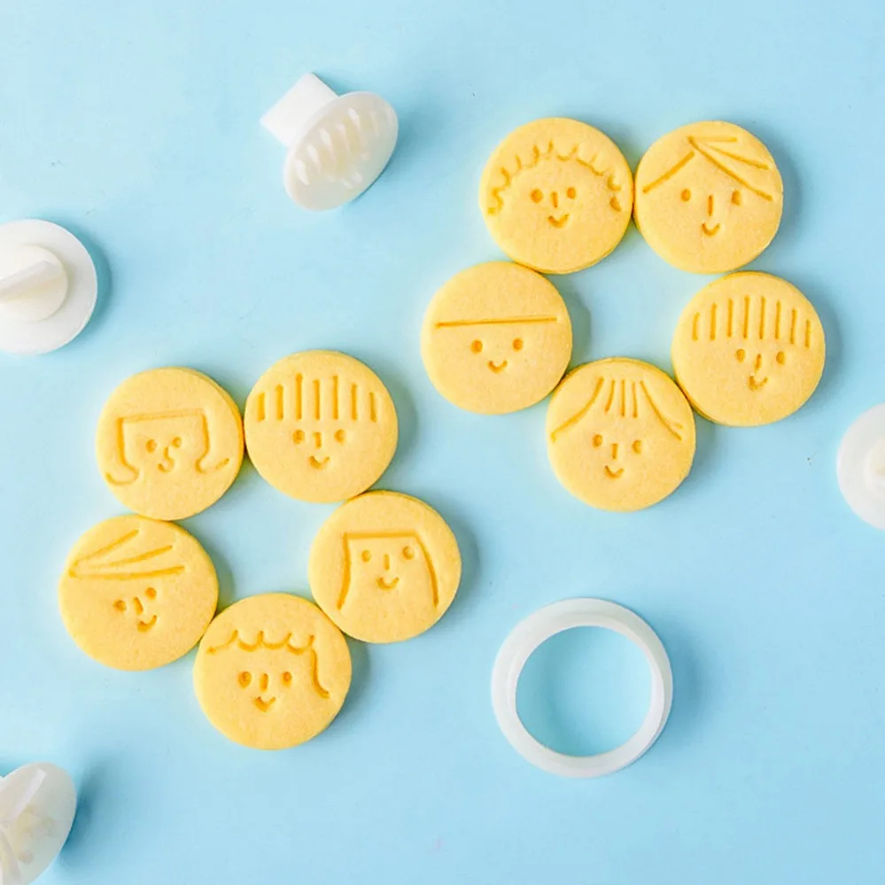 11Pcs/set Cute Smiling Face expression Cookie Mold Biscuit Cake Decorating Baking Tools