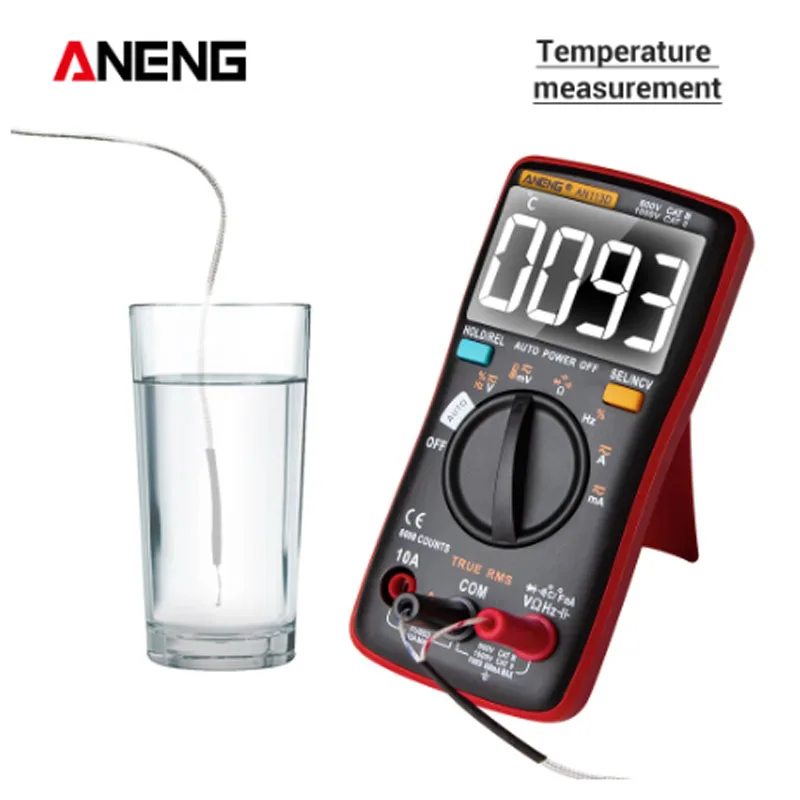 ANENG AN113D Digital Electrical Multimeter 6000 Counts DC/AC Current Voltage Tester True RMS Auto Ranging LCD Meters