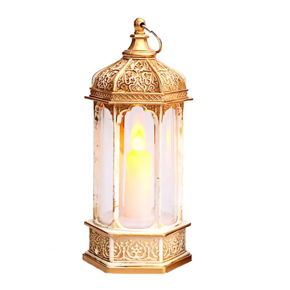 LED Candle Six Corners Portable Christmas Lantern Wind Lantern decoration mariages