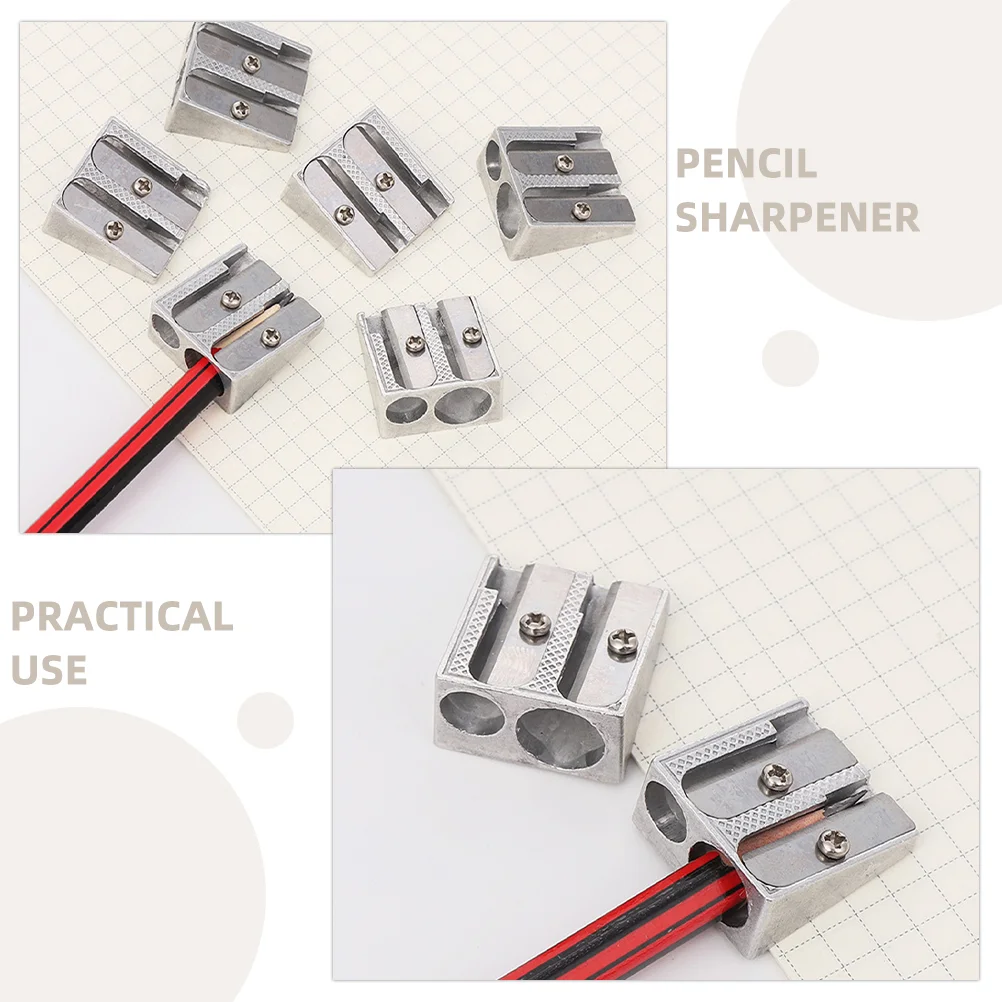 10 Pcs Manual Double Hole Pencil Sharpener Pupils Carpenter 240X230X120CM Aluminum Alloy Bulk Sharpeners Small