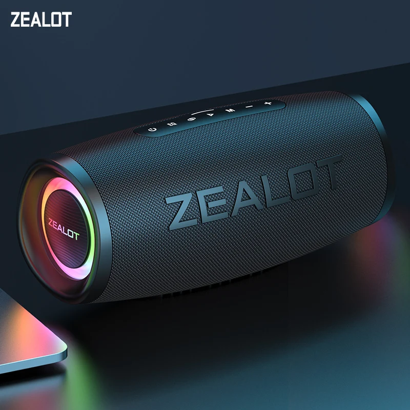 ZEALOT Bluetooth S56 40W IPX6防水 ZAELOT S56 Portable Bluetooth Speaker: IPX6 Waterproof, 40W Loud