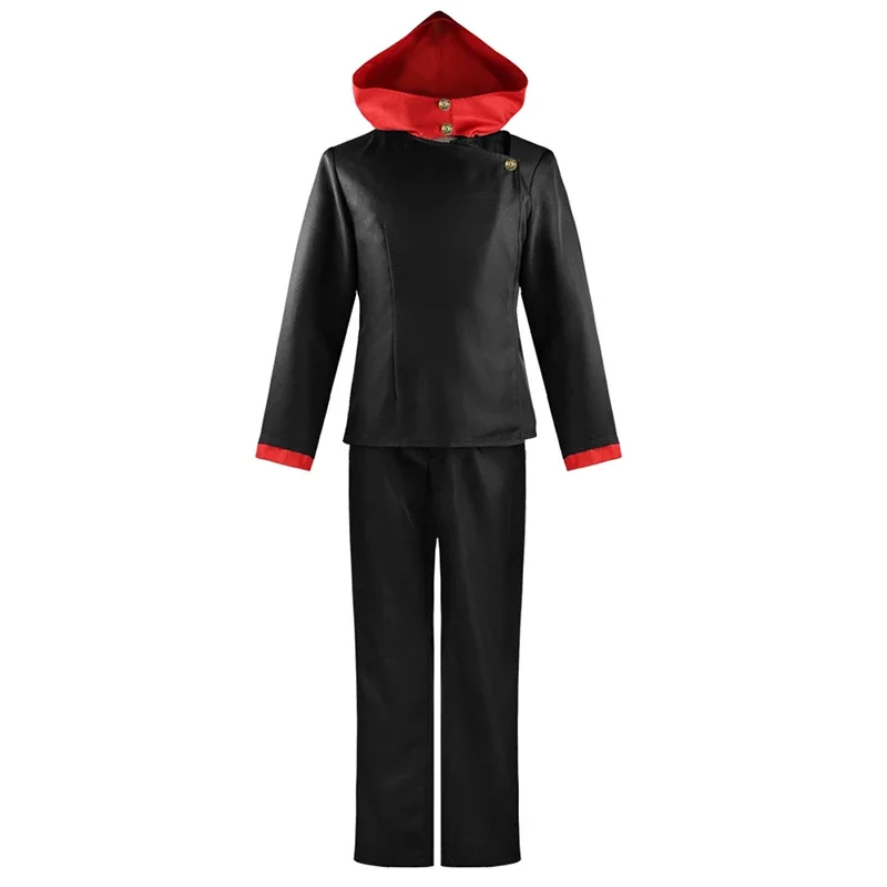 Itadori Yuji Cosplay Anime Jujutsu Kaisen Yuji Itadori Cosplay Kostuum Pruik Outfits Blauw/Zwart Top Broek Uniform voor Mannen Vrouwen
