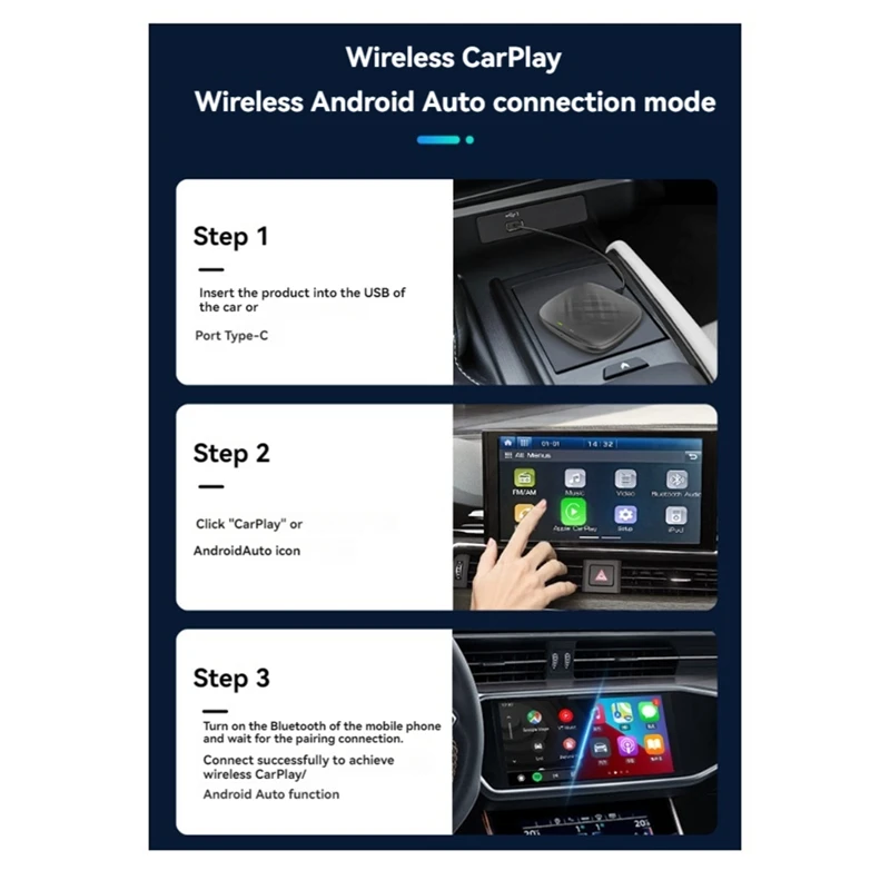 SM6115 Carplay Ai Box محول لاسلكي Carplay Android Auto Portatil Magic Box Carplay