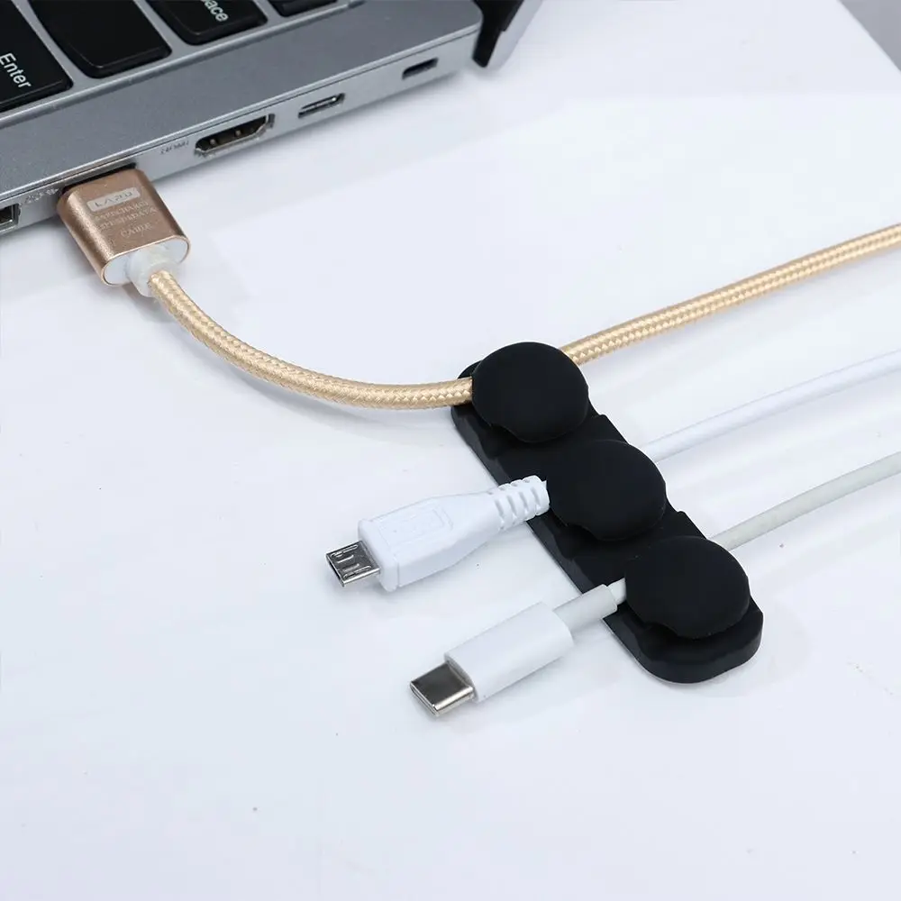 Silikonowe USB Organizer do kabli nawijarka do drutu zarządzania zaciski kablowe zarządzania biura na biurko naprawiacz linii klawiatury zestawu