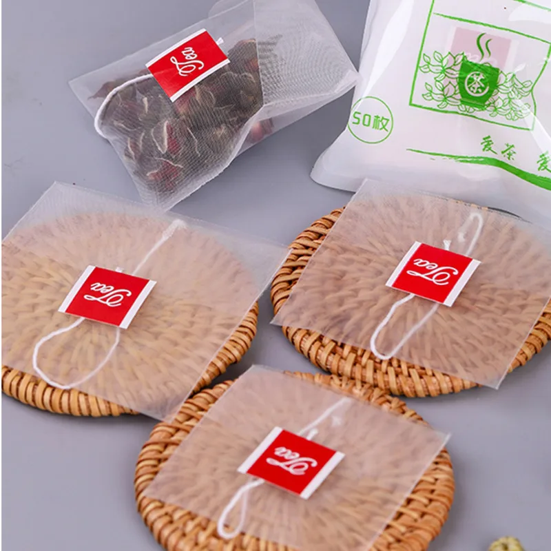 Boil Proof Tear Resistant Tea Bags Nylon Spice Pouches Safe and Eco Friendly Herbal Sacks Lightweight Permeable Filter Bags