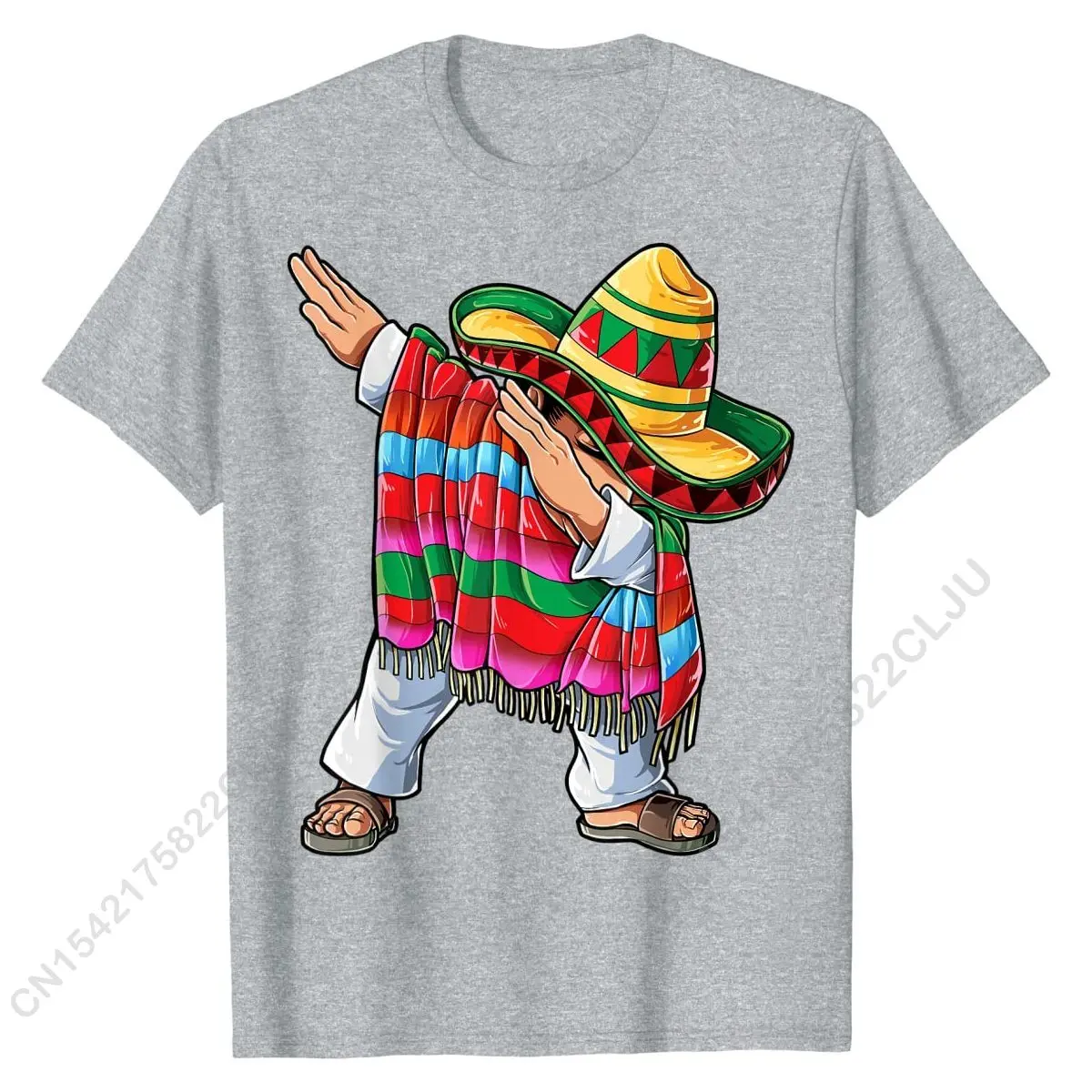 Dabbing Mexican Poncho Cinco De Mayo Men Sombrero Funny Dab T-Shirt T Shirt Plain Printed On Cotton Men T Shirts Printed On