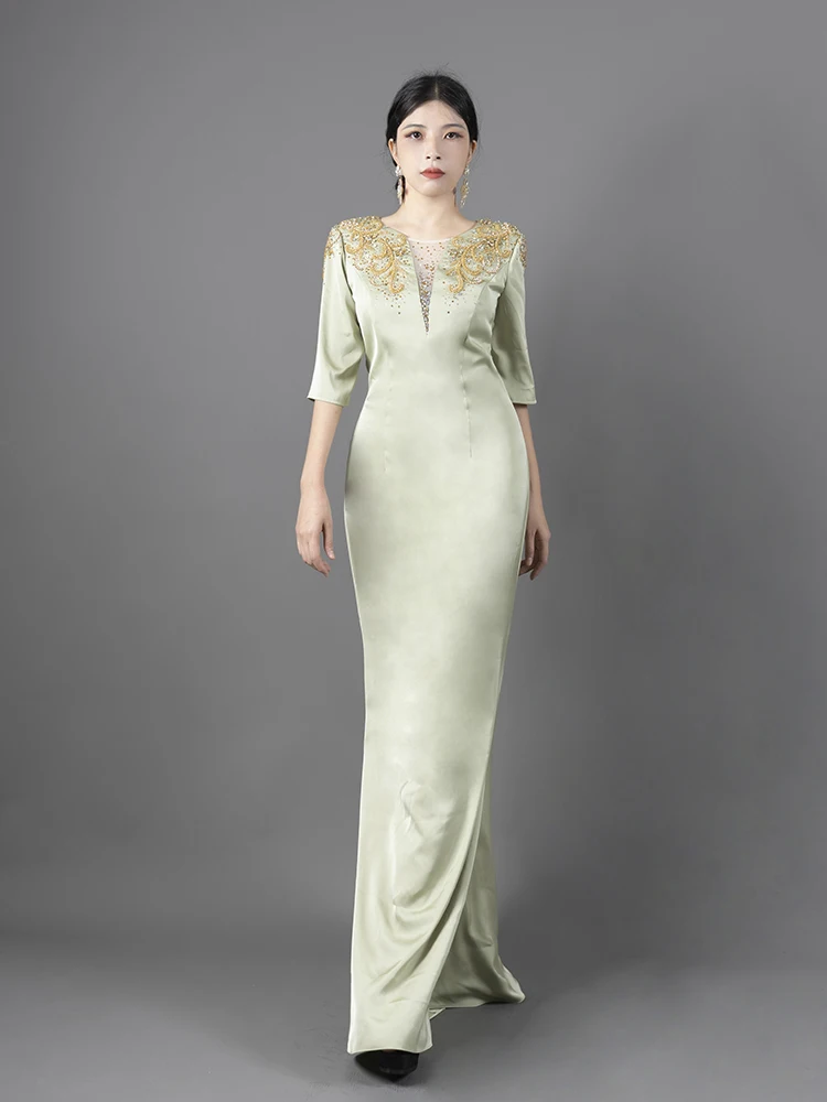 Unique Hostess Gown Embroidery Elegant Mother Of The Bride Dress For Boutique Formal Occasions M204