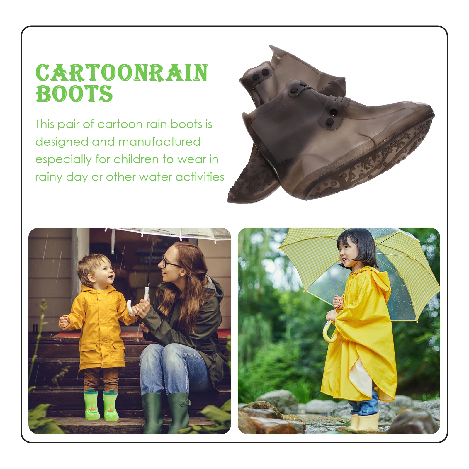 

Reusable Black Waterproof Rain Shoe Boot Covers Foldable Washable Overshoes Size 40-41 Outdoor Travel for Women Men Kids