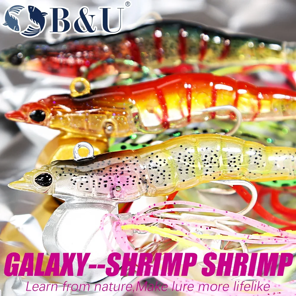 B&U 3D Printed Fast Sinking Metal Jig Shrimp Lure Saltwater Shore Casting  Hard Fishing Lure Hard Lure Spin Tail Vibrate - AliExpress 18