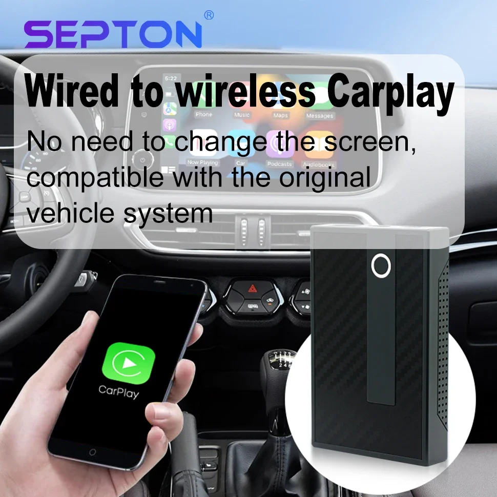 SPTON Smart Ai Box Wireless CarPlay Android Auto Adapter Netflix for Original Wired Carplay To Wireless Carplay Car Accessories