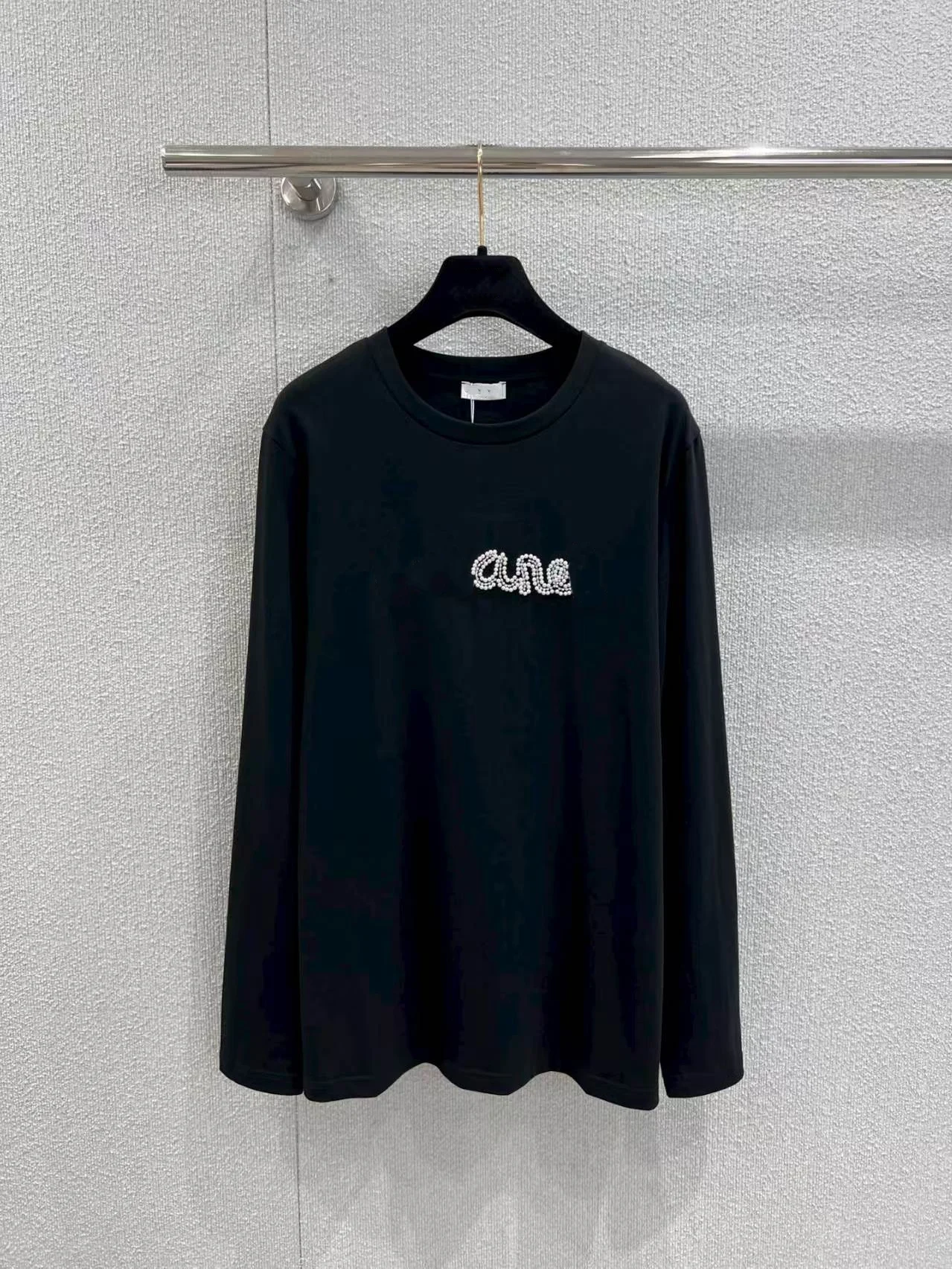 

New Autumn Arrival Casual Fashion Versatile Round Neck Color-Block Letter Print Long Sleeve T-Shirt Top for Women