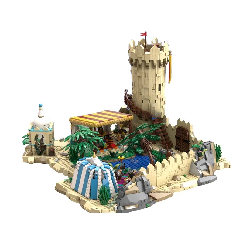 3142pcs MOC Guarded Oasis BrickLink Designer Program Model Building Blocks Architecture Festival Gifts Toys Education