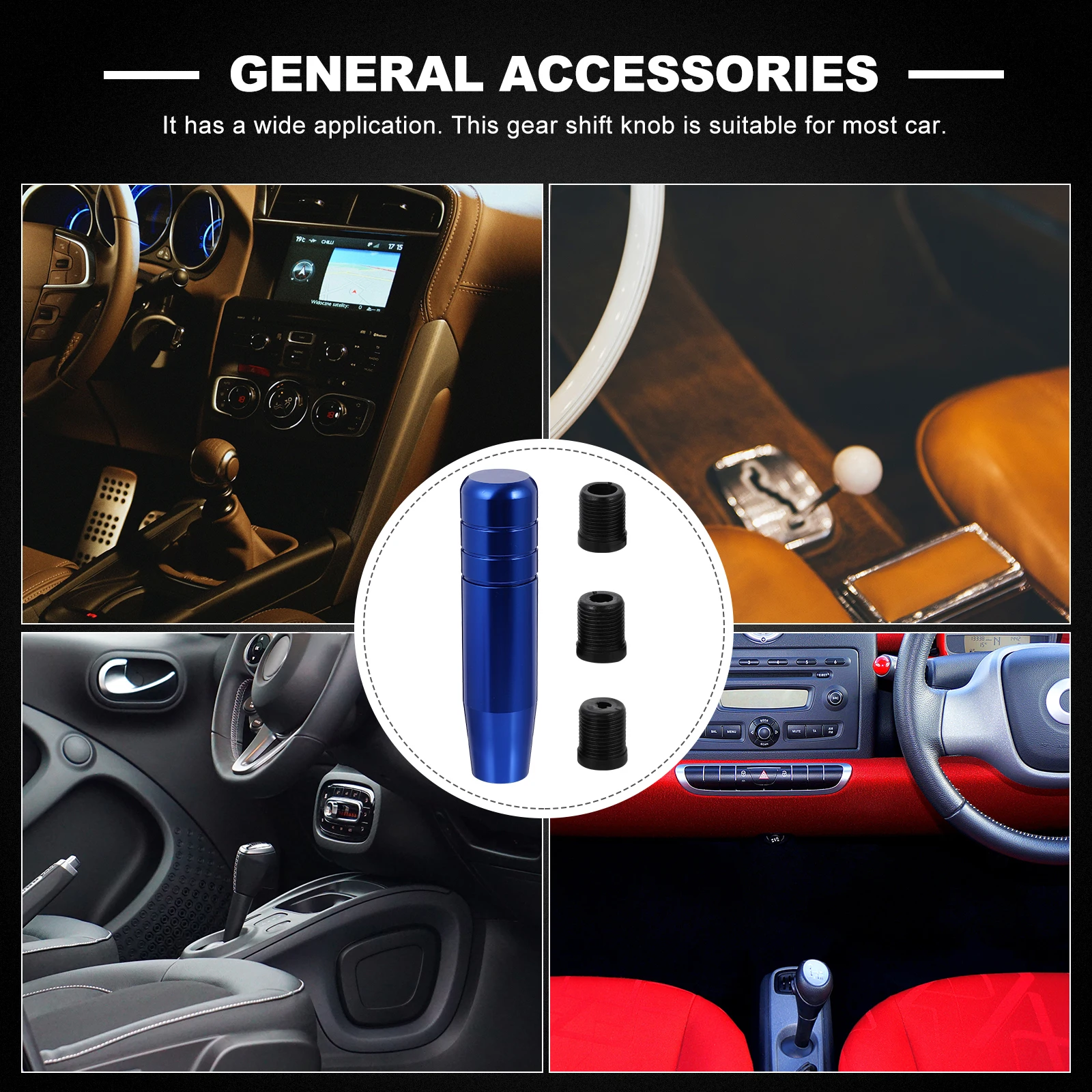 

Aluminum Alloy Car Modified Head Gear Knob Durable Practical Long Lasting Simple Structure Easy Install Wide Application