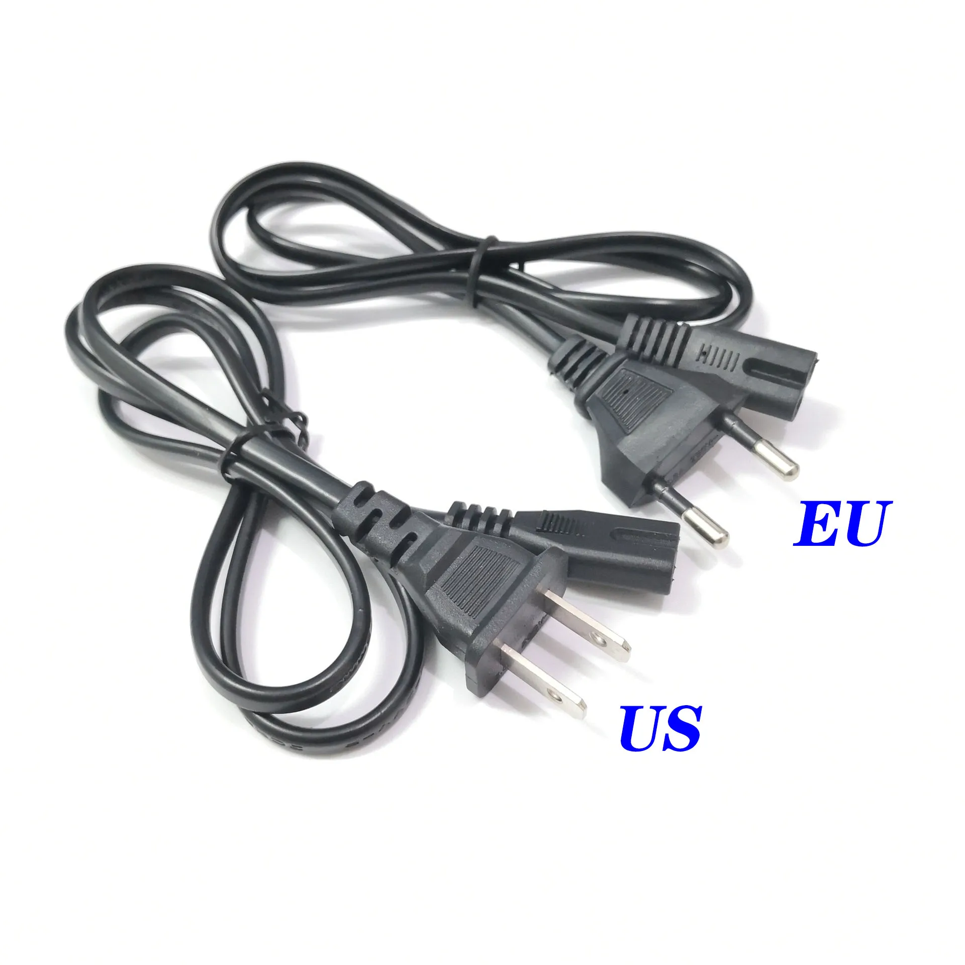 Eu Us Ac Power Cable 2pin 1m Iec C7 Power Extension Cord For Cd Player 2 3 Portable Radio Laptop