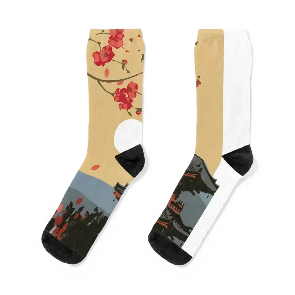 Kyoto Japan Socks heated cartoon floor Toe sports Luxury Woman Socks Men's