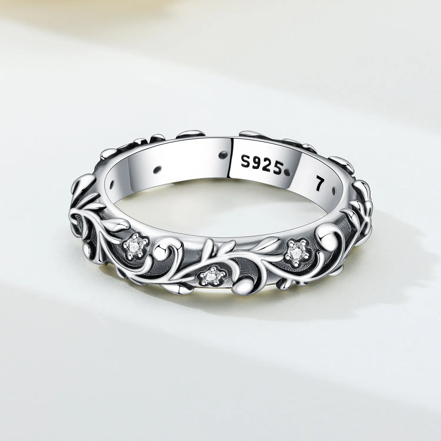 Orstarry S925 Sterling Silber Vintage Muster Geschlossen Ring Für Frauen Original Finger Ring Schmuck Party Feine Trendy Geschenke