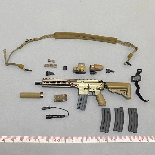 1/6 쉽고 간단한 ES 26064C US. 여성 군인 임무 부대 작전 장난감 모델, PVC 소재, 실제가 아닌 약 10 cm 장난감 팬, HK416