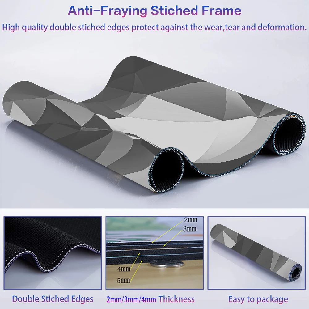 Playmat Hot Large Gaming Mouse Pad Multi-size Gamer Mat Abstract Computer Cushion Keyboard Desk Non-Slip Rubber Locking Edge Rug