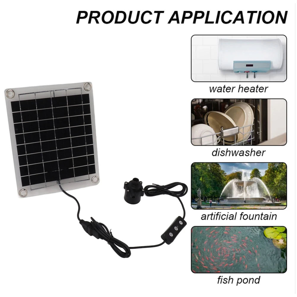 Wireless Water Fountain with Solar Panel and USB Charging for Garden Decoration and Outdoor Use Water Feature
