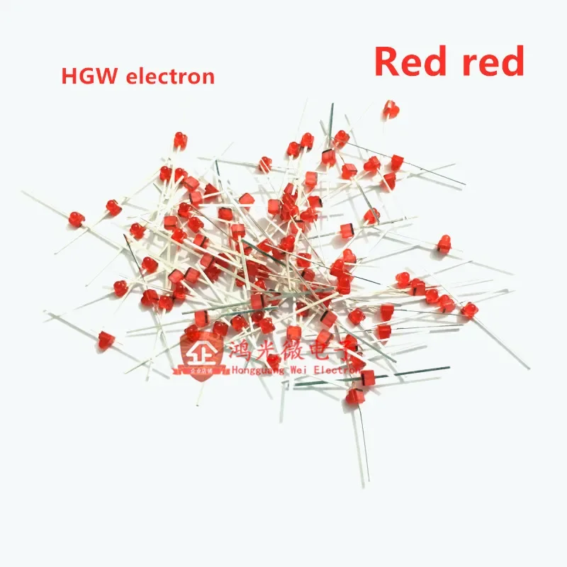 50PCS 1.5MM LED Diode Light White Yellow Red Green Orange Blue Warm white Original Color DIP 95-21QRC F1.5 Red Colloid red