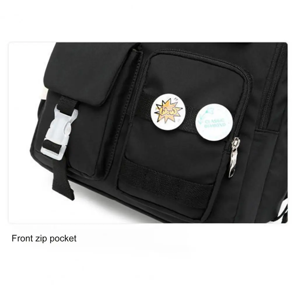 Large Capacity Wear-resistant Multi Pockets Smooth Zipper Backpack for Junior High School Students