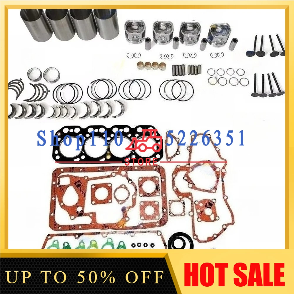 Kit de Reparación Completo K4M 84*2.5HK+2+4mm para Anillos de Pistón, Camisa de Cilindro y Juego Completo de Juntas, Piezas de Motor