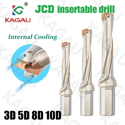 3D 5D 8D 10D internal cooling JCD Crown drill rod diameter 10-25mm for insert HCD High efficiency precision insertable U drill