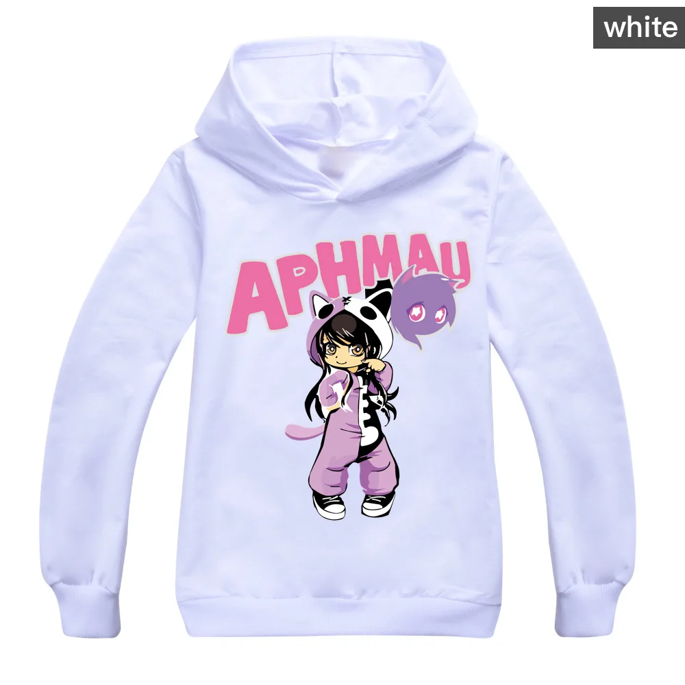 Neue Cartoon Aphmau Hoodies Kinder Langarmhemd Kapuze Pullover Herbst Mode Mädchen Sweatshirts Jungen Pullover Streetwear