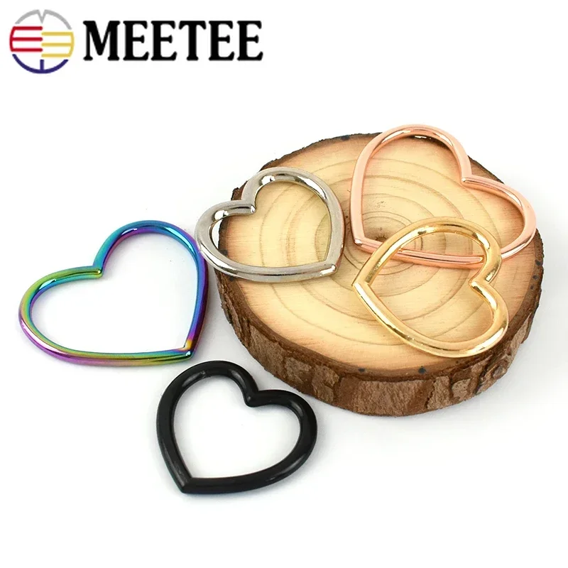 5/10/20Pc 29/40mm Cuore di Metallo Fibbia O D Anello di Chiusura Borsa Cintura Tessitura Cinghia Decorativa Regolare Gancio Hardware FAI DA TE