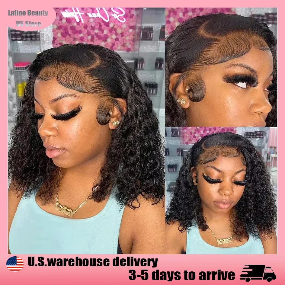 

Lafino 13x4 Deep Wave Curly Hd Lace Wig 13x6 Human Hair 4x4 Closure Wig 5x5 Hd Lace Short Bob Human Hair Wigs Бразильские волосы