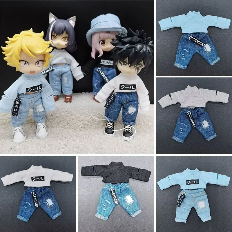 

ob11 Детская одежда рваные штаны ymy модный костюм gsc кукольная одежда 1/12 bjd джинсовый костюм с отверстиями кукольная одежда аксессуары для кукол