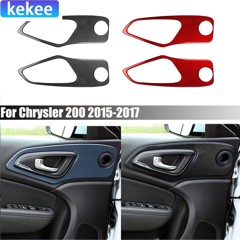 

Carbon Fiber Car Accessories Door Armrest Decorative Panel Interior Modified Sticker Cover Trim For Chrysler 200 2015 2016 2017
