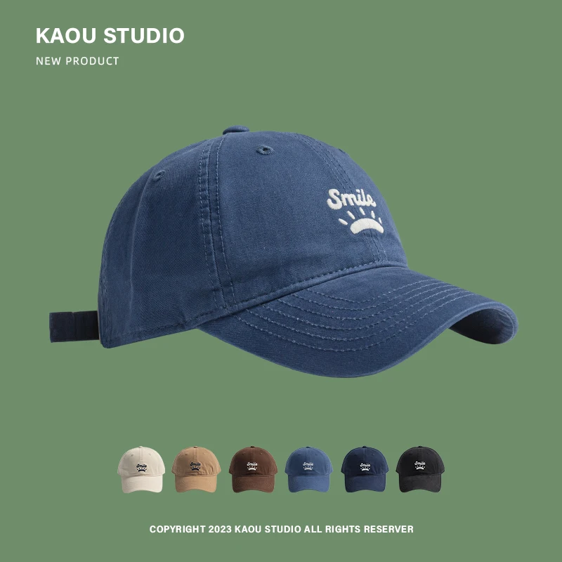 

Spring and Autumn Shade Cap Korean Version Versatile Simple Embroidery Soft Top Sunscreen Couple Travel Baseball Cap