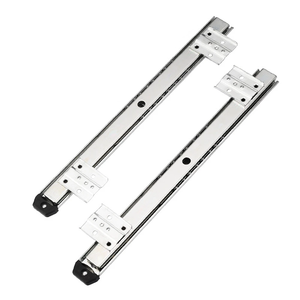 QA06R 35Key Desk Keyboard Drawer Rail Desk Tray Slide Rail Track Adjustable Side Mount Suites Underdesk Computer Slide Rail