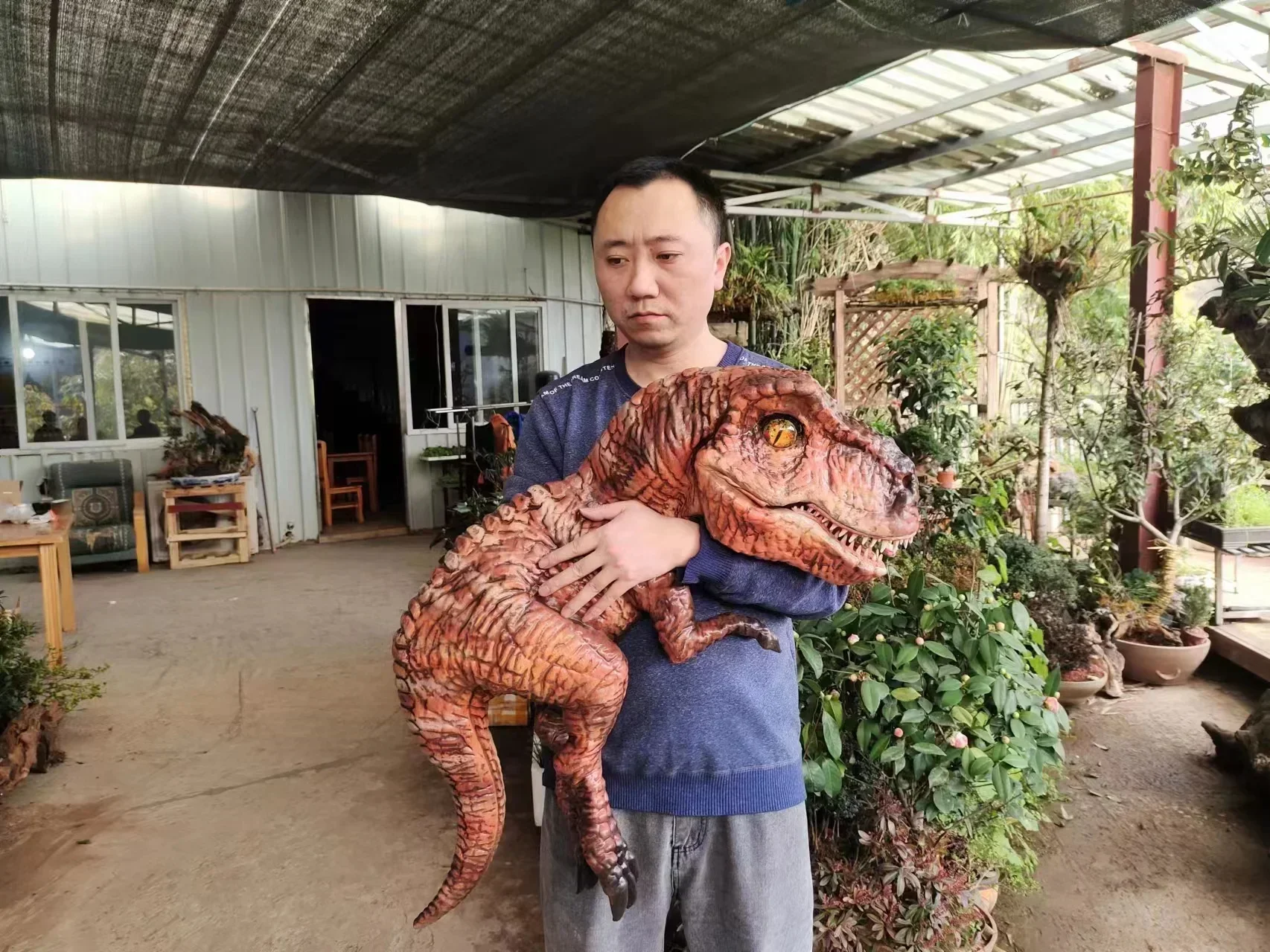 Hand Made Design Dragon Life Size Popular Cosplay Design Dino Performance Costume Dinosaur Puppet Suits Cosplay Dino Suit