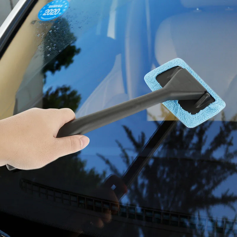 Car Windshield Wiper Cleaner Brush Tool com punho longo, Car Window Cleaner, Microfiber Washing Kit
