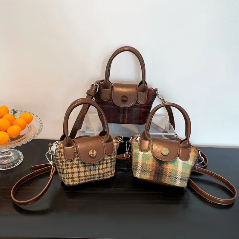 

Children Messenger Bag Retro Woolen Women Crossbody Bag Women Shoulder Bags Purse and Handbags Mother Kids Bags for Girl Сумка