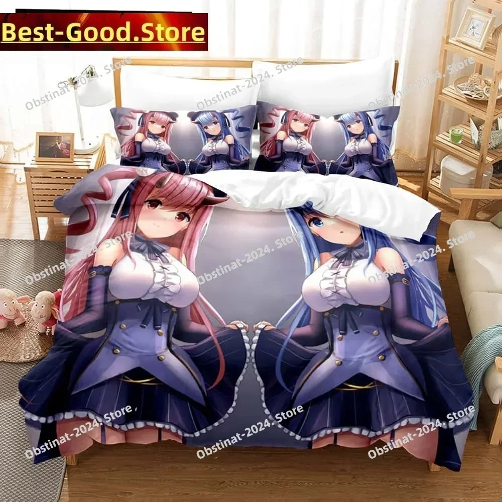 3D Anime - Azur Lane Bedding Set Printed single Comforter Quilt Bed Cover Duvet Cover Pillow Case 3 Pieces Sets Kids Adult Size