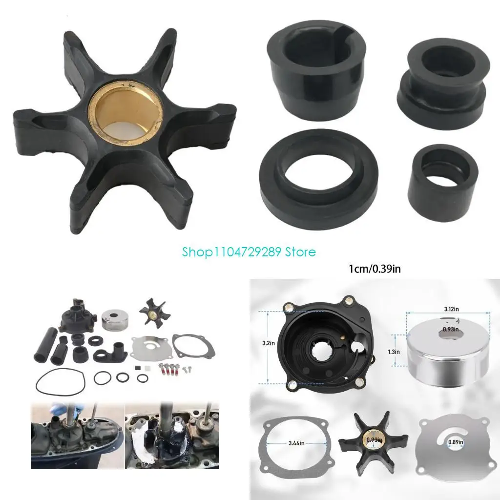 d8ke-船外機冷却ポンプ修理部品キット、インペラ、シールコンポーネント、ガスケット、海洋サービス用取り付け金具付き