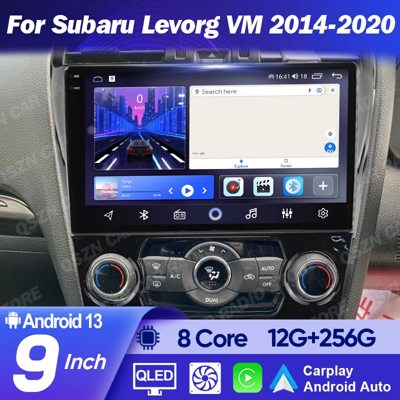 QSZN For Subaru Levorg VM 2014-2020 CarPlay Android Auto Car Radio GPS IPS RDS FM WiFi BT 4G Multimedia Stereo 2K QLED Head Unit