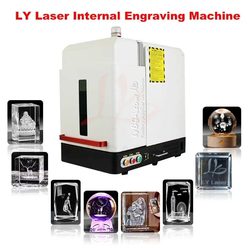 Crystal 3D Internal Laser Engraving Machine, Ultraviolet Ray, Purple UV Laser Marking Equipment, Universal Stuff, New, 5W, 10W